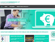 Tablet Screenshot of guenstigerwebspace.net